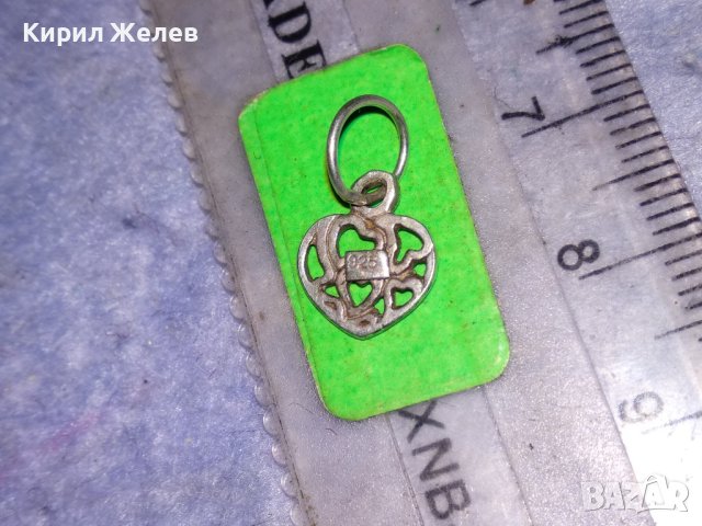 СЪРЦЕВИДНО СРЕБЪРНО РОМАНТИЧНО АЖУРНО АРТ МЕДАЛЬОНЧЕ СРЕБРО 925 ФЕШЪН ПЕНДАНТ 38286, снимка 5 - Колиета, медальони, синджири - 40938964