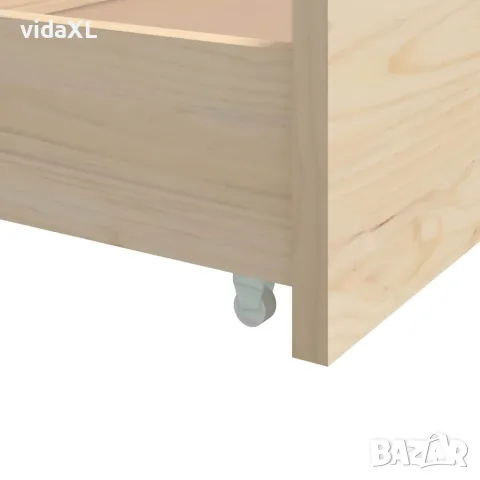 vidaXL Рамка за легло с чекмеджета, бор масив, 90х200 см, снимка 8 - Спални и легла - 56146842