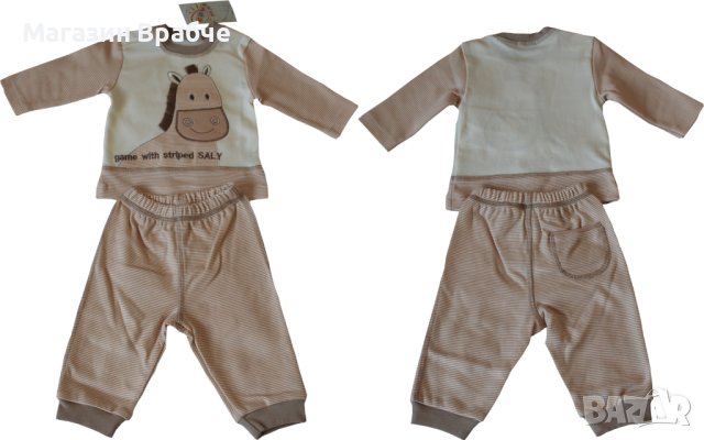 Памучен комплект за бебе момченце, снимка 2 - Комплекти за бебе - 44395983