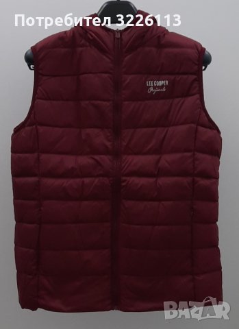 Дамски елек с гъши пух Lee Cooper Hlite Gilet, Burgundy, размери - S, M и XL  , снимка 1 - Елеци - 39055295