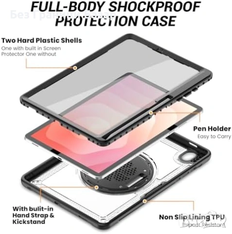 Нов Прозрачен калъф Galaxy Tab 10.9/11 360° стойка, държач за писалка, снимка 7 - Друга електроника - 53695829