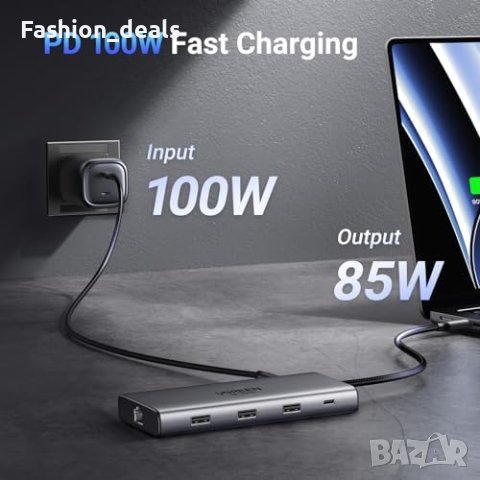 Нов UGREEN Revodok Pro USB C Hub: 10-в-1 Станция, HDMI 4K&8K, снимка 4 - Друга електроника - 42742173