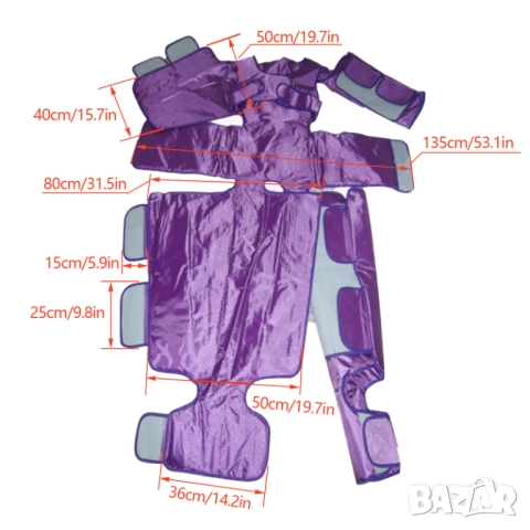 Апарат за лимфен дренаж и инфрачервено отопление, отслабване, целулит, снимка 5 - Козметични уреди - 52034331