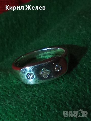 НЕЖЕН и СТИЛЕН с 3 ФАСЕТИРАНИ КАМЪКА ЦИРКОН СРЕБЪРЕН ПРЪСТЕН 925 ПРОБА СРЕБРО АРТ 11920, снимка 5 - Пръстени - 30395836