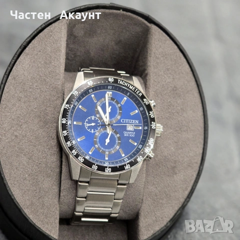 Citizen Men's Silver Chronograph Bracelet, снимка 2 - Мъжки - 53774459