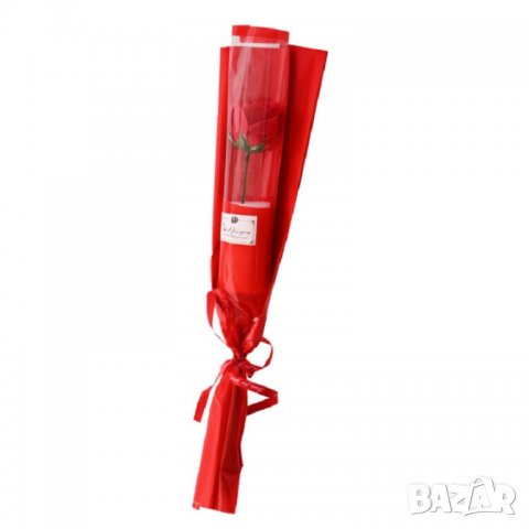 Червена роза букет, снимка 1 - Романтични подаръци - 34590400