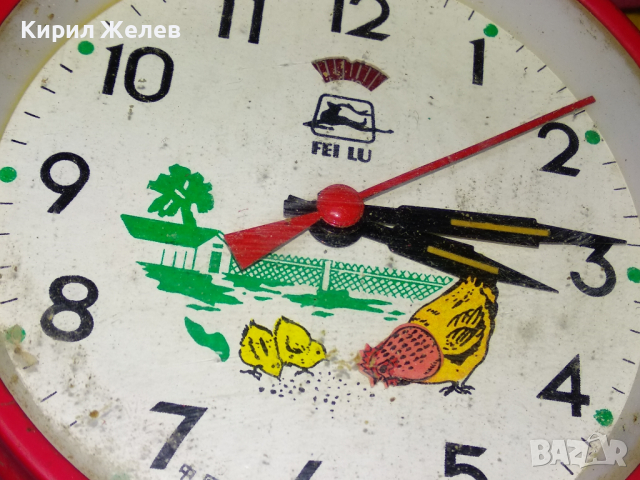 FEI LU MADE in CHINA FU SHENG Стар РЯДЪК КОЛЕКЦИОНЕРСКИ РЕТРО МЕХАНИЧЕН КИТАЙСКИ БУДИЛНИК 31872, снимка 2 - Антикварни и старинни предмети - 44549045