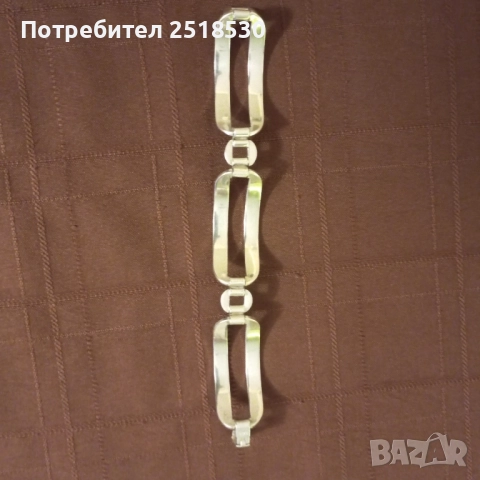 Сребърна гривна 20 см, снимка 2 - Гривни - 52111089