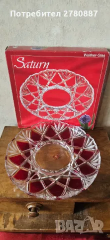 порцеланов стъклен поднос чиния рубинен