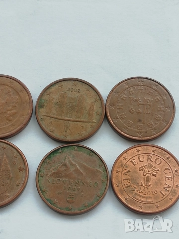 лот от 1 евро цент различни държави, снимка 3 - Нумизматика и бонистика - 48030640