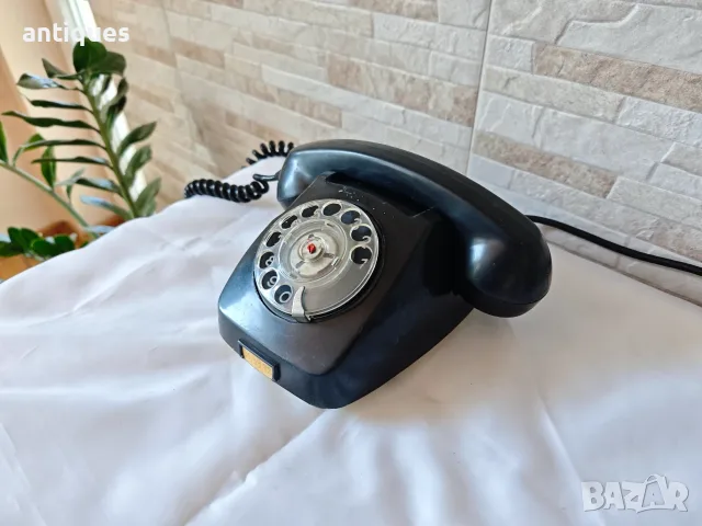 Стар български телефон със слушалка - РЕСПРОМ - TA-600, снимка 2 - Антикварни и старинни предмети - 56325180