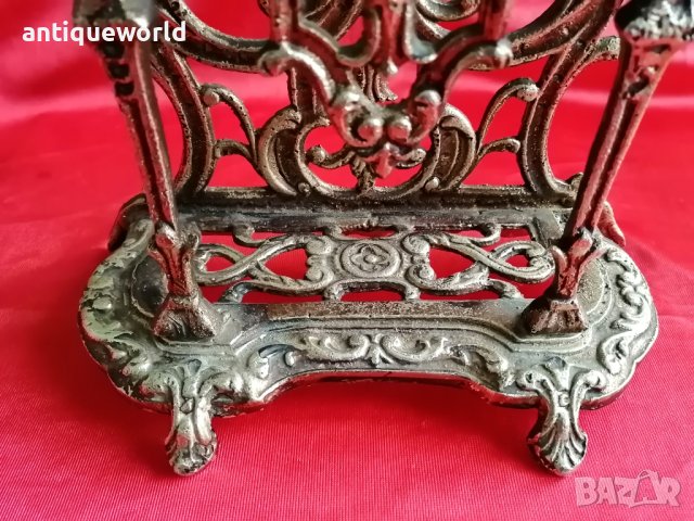 Настолен Каминен Бароков Часовник, снимка 3 - Антикварни и старинни предмети - 40275112