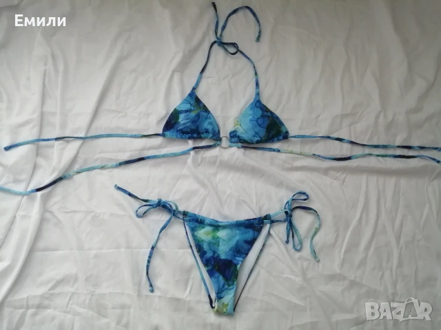 S, M, L нов комплект дамски бански от две части с принт marble , снимка 6 - Бански костюми - 50717092