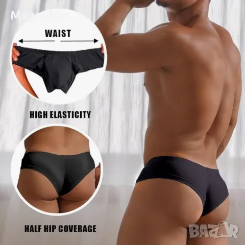 Мъжки Полупрашки ниска талия слил U-∑, снимка 2 - Бельо - 49385699