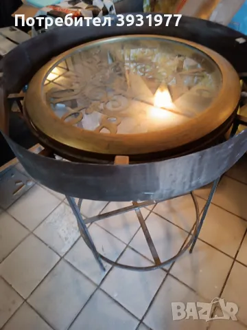 маса за тераси със часовник , снимка 4 - Антикварни и старинни предмети - 48483988