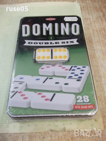 Игра "TACTIC DOMINO 6 DOUBLE SIX" нова в метална кутия, снимка 3 - Домино - 41967632