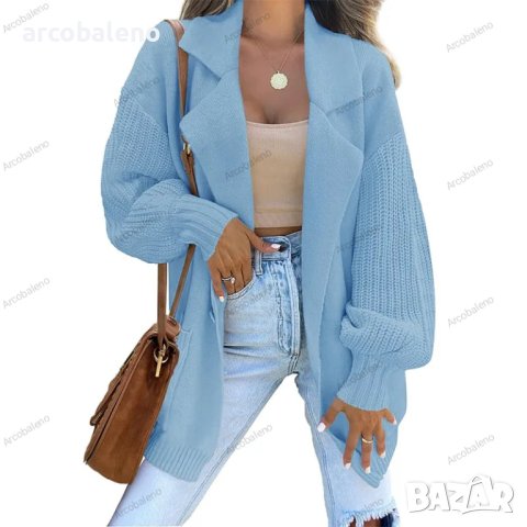 Елегантна дамска жилетка с дълъг ръкав, 6цвята, снимка 8 - Жилетки - 42541390