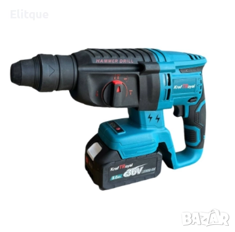 Акумулаторен безчетков литиево-йонен перфоратор, с 2 батерии, 36V, снимка 6 - Друга електроника - 52862406