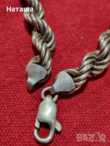 Сребърен синджир въже 925 , снимка 5 - Колиета, медальони, синджири - 42146057