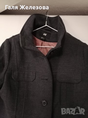 Късо палто в сиво за зимата , снимка 2 - Палта, манта - 38987730