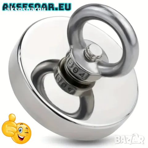 Супер Силен мощен неодимов магнит който се закача с въженце за изваждане на метални предмети от река, снимка 3 - Колекции - 47851474