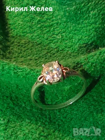 СКЪПОЦЕНЕН СРЕБЪРЕН ПРЪСТЕН СРЕБРО 925 с ЮВЕЛИРНО ФАСЕТИРАН БЛЕСТЯЩ ЦИРКОН 48961, снимка 13 - Пръстени - 49757507