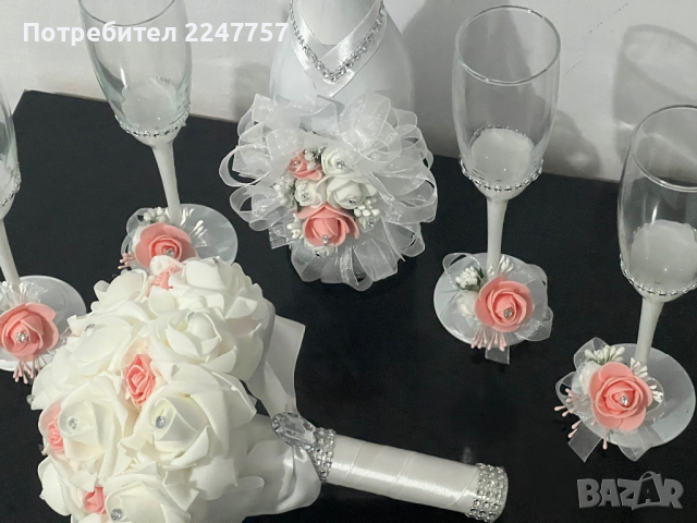 Сватбени чаши промо, снимка 2 - Сватбени аксесоари - 44257968