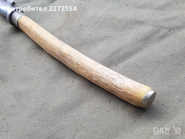 Ловен прибор вилица с дръжка рог, снимка 3 - Антикварни и старинни предмети - 50392896