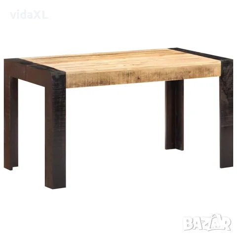 vidaXL Трапезна маса, 140x70x76 cм, грубо мангово дърво масив, снимка 7 - Маси - 56146612