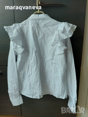 Нова риза с къдрички, размер S/36 с етикет, снимка 3 - Ризи - 53238231