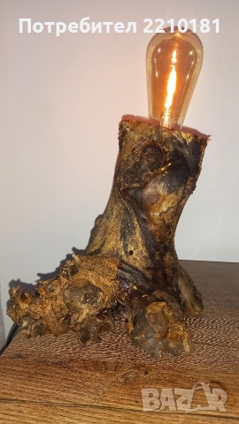 Настолна лампа дърво, снимка 5 - Настолни лампи - 52847367