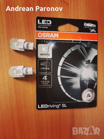 Osram LED W16W White, снимка 2 - Аксесоари и консумативи - 42211247