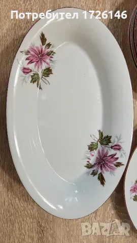 Порцеланови чинии Горски слез на Разград , снимка 2 - Чинии - 48991232
