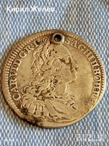 Сребърна монета 15 кройцера 1732г. Карл шести Австрия рядка 53019