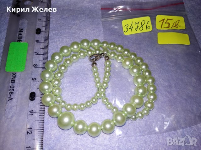 МНОТО КРАСИВО НЕЖНО ПЕРЛЕНО КОЛИЕ БЕЛ ЕПОК СТИЛ 34786, снимка 2 - Колиета, медальони, синджири - 39141534