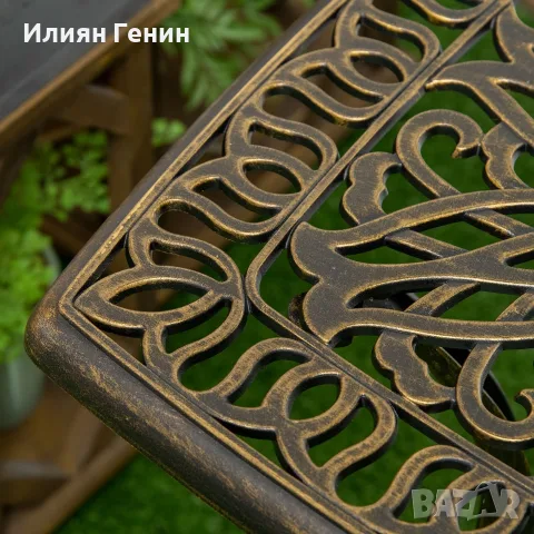 Градинска маса Outsunny, декоративен винтидж дизайн, снимка 6 - Градински мебели, декорация  - 56171037