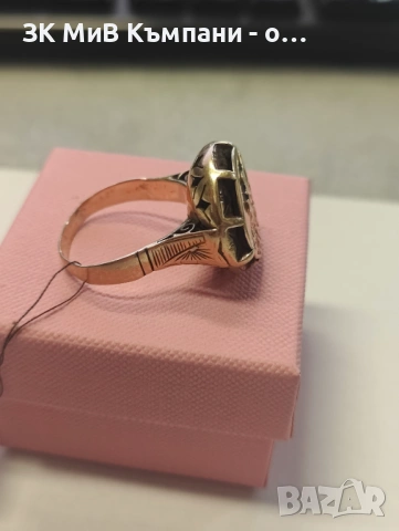 Стар златен пръстен от едно време С буква А 14карата 10.06гр 64размер 