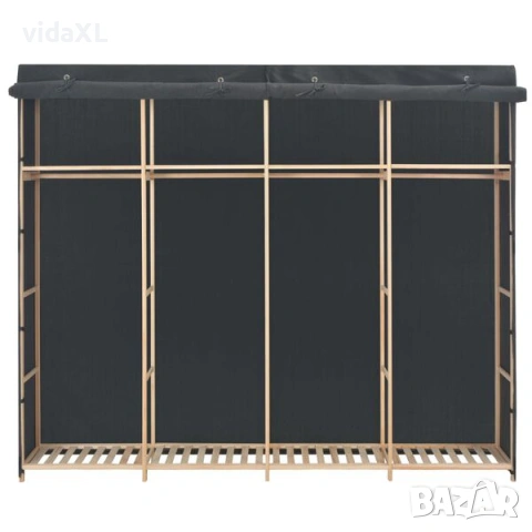 vidaXL Гардероб, сив, 200x40x170 см(SKU:248201), снимка 2 - Гардероби - 53790906