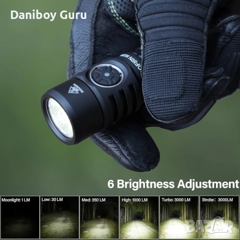 LED фенер Sofirn SC29 USB C презареждащ се, 3000 лумена, супер ярък, EDC, преносим, за спорт, снимка 4 - Оборудване и аксесоари за оръжия - 51844814