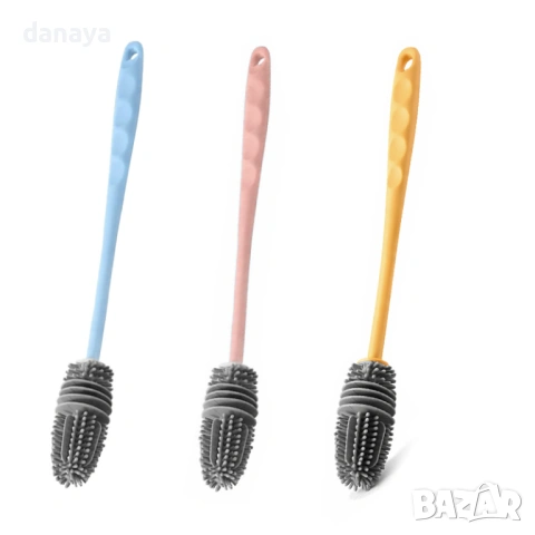 3669 Силиконова четка за миене на чаши и бутилки, снимка 7 - Мопове, кофи, четки и метли - 40367203