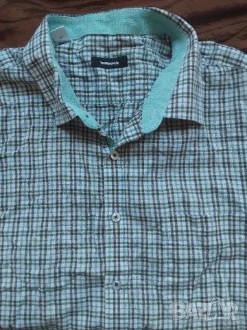 Walbusch оригинална голяма риза  XXXL размер, къс ръкав