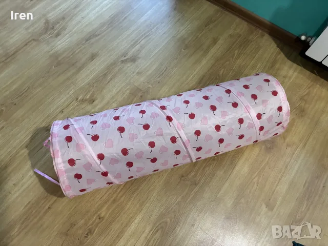Сгъваем розов тунел за котки