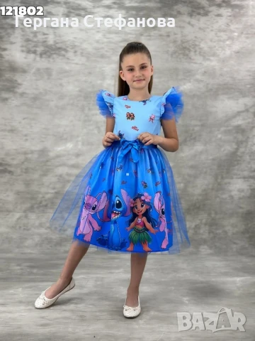 Рокля Лило и Стич Размери-110-152см, снимка 2 - Детски рокли и поли - 50778995