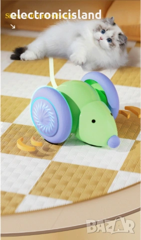 [2026 Обновено] Умнa интерактивнa играчки за котки, Wicked Mouse Plus Автоматична играчка за любимец, снимка 9 - За котки - 53687215