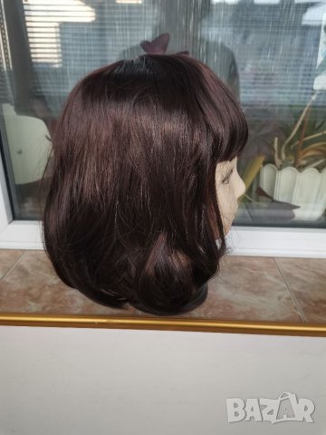 Нова тъмно кестенява перука 35 см Боб стил - мод.22, снимка 7 - Аксесоари за коса - 13441820