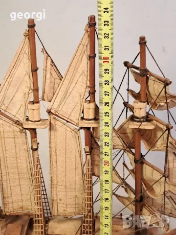 декоративно дървено корабче ветроход 8/4, снимка 5 - Декорация за дома - 50414934