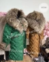 яке парка с много богат пух лисица зелено, камел , бежово , снимка 6