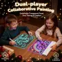 Нова LED светеща дъска за рисуване 16”, 2 панела, акумулаторна, STEAM игра Идеален подарък, снимка 7