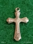 Винтидж бижу сребърен кръст красива орнаментика ювелирна изработка 52492, снимка 1