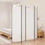vidaXL Параван за стая, 4 панела, бял, 200x200 см, текстил, снимка 2